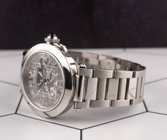 Cartier 41mm Pasha de Cartier Skeleton Stainless Steel Automatic Mens Watch 4282