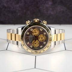 Rolex Daytona 40mm 18K Yellow Gold / Steel Black MOP Dial Men's Watch 116503