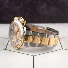 Rolex Daytona 40mm 18K Yellow Gold / Steel Black MOP Dial Men's Watch 116503