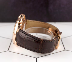 Cartier 44mm Ballon Bleu 18k Rose Gold Automatic Silver Dial Men's Watch 3107