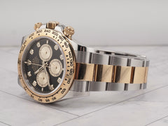 Rolex Daytona Cosmograph 40mm 18k & Steel Men's Oyster Black Dial Watch 126503