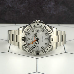 Rolex 42mm Explorer II White Dial Automatic Stainless Steel Men's Watch 216570