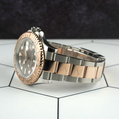 Rolex Yacht-Master 40mm 18k Rose Gold & Steel Chocolate Dial Oyster Watch 126621