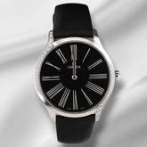 Omega 39mm De Ville Tresor Black Dial SS Ladies Watch 428.17.39.60.01.001