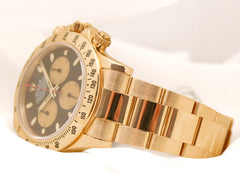 Rolex Cosmograph Daytona 40mm 18K YG Black Paul Newman Oyster Band 116528