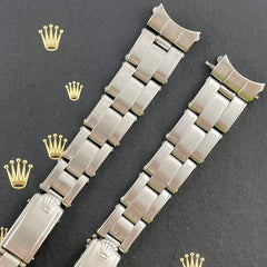 Rolex 13mm Ladies Stainless Steel Crown Oyster Riveted 7204 Band "66" Ends 6917