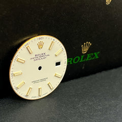 Rolex Datejust 41mm White Dial Yellow Gold Stick Oyster Jubilee Ref: 126333