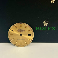 Rolex Datejust Men's 36mm Gold Dial Gold Stick Oyster Jubilee 16233