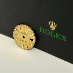 Rolex Datejust Ladies 26mm Yellow Gold Linen Stick Dial Oyster Jubilee Ref 69173