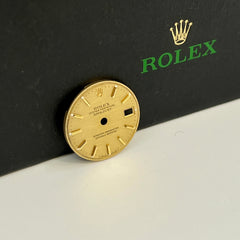 Rolex Datejust Ladies 26mm Yellow Gold Linen Stick Dial Oyster Jubilee Ref 69173