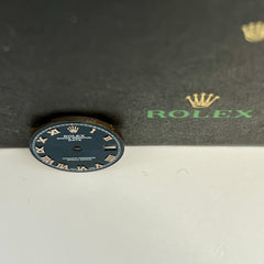 Rolex Oyster Perpetual Date Ladies 26mm Blue Dial Silver Roman Jubilee 69174