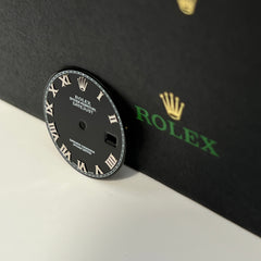 Rolex Datejust 36mm Mens Black Dial Silver Roman Oyster Jubilee 116234