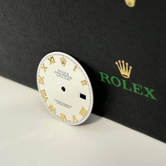Rolex Datejust Men's 36mm Two Tone White Dial Gold Roman Numerals 16233