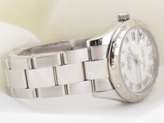 Rolex Datejust 31mm Steel & 18K RG Oyster Diamond Bezel White MOP Dial 178344