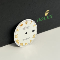 Rolex Datejust Men's 36mm Two Tone White Dial Gold Roman Numerals 16233