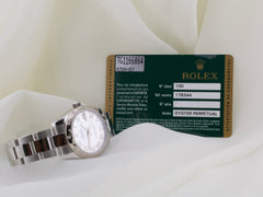 Rolex Datejust 31mm Steel & 18K RG Oyster Diamond Bezel White MOP Dial 178344