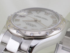 Rolex Datejust 31mm Steel & 18K RG Oyster Diamond Bezel White MOP Dial 178344