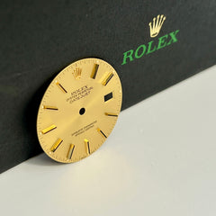 Rolex Datejust Mens 36mm Champagne Jubilee Oyster Gold Stick Dial 16013 16233