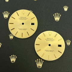 Rolex Datejust Mens 36mm Gold Champagne Jubilee Oyster Stick Dial 16013 16233