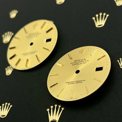 Rolex Datejust Mens 36mm Gold Champagne Jubilee Oyster Stick Dial 16013 16233