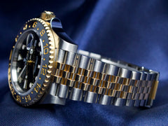 Rolex GMT-Master II 40mm 18K YG & Steel Black Bumblebee Dial Jubilee 126713GRNR