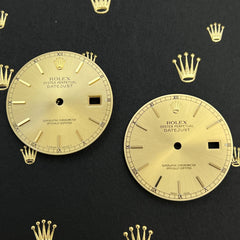 Rolex Datejust 36mm Champagne Track Dial Gold Stick Jubilee Oyster 16013/16233