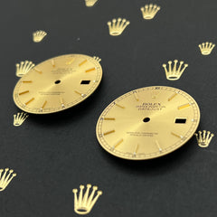 Rolex Datejust 36mm Champagne Track Dial Gold Stick Jubilee Oyster 16013/16233