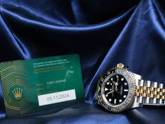 Rolex GMT-Master II 40mm 18K YG & Steel Black Bumblebee Dial Jubilee 126713GRNR