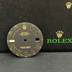 Rolex DateJust 2 Men’s 41 2-Tone 18k Gold Roman Numeral Matte Black Dial 116333