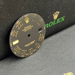 Rolex DateJust 2 Men’s 41 2-Tone 18k Gold Roman Numeral Matte Black Dial 116333