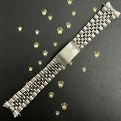 Rolex Datejust 20mm Men's Jubilee Bracelet Steel Crown Band Ref 1601 "55" Ends