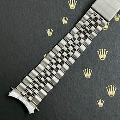 Rolex Datejust 20mm Men's Jubilee Bracelet Steel Crown Band Ref 1601 "55" Ends