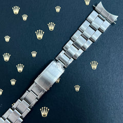 Rolex 1969 Date Men's Oyster Rivet 7205 19mm Steel Band "57" Ends Ref: 6694