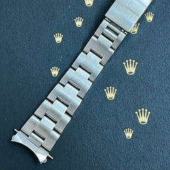 Rolex Date Mens Oyster Bracelet 78350 19mm Steel Band "557 B" Ends Ref: 15000