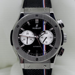 Hublot Classic Fusion 45mm Titanium Fixed Ceramic Bezel Black Dial Rubber Band