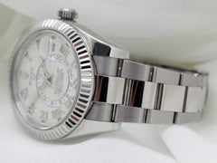 Rolex SkyDweller 42mm 18K WG Ivory Satin Finish Dial Oyster Band 326939