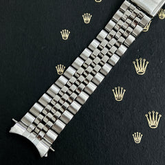 Rolex Datejust 1965 20mm Jubilee Bracelet Steel Crown Ref 1601 "55" end links