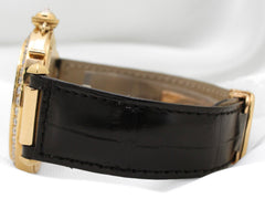 Cartier Pasha de Cartier 42mm 18K YG Silver Dial Black Leather Band WJ120351