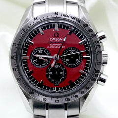 Omega Speedmaster 42mm Stainless Steel Red Dial Fixed Tachymeter Bezel 3506.61