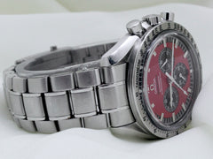 Omega Speedmaster 42mm Stainless Steel Red Dial Fixed Tachymeter Bezel 3506.61