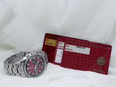 Omega Speedmaster 42mm Stainless Steel Red Dial Fixed Tachymeter Bezel 3506.61