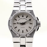 Vacheron Constantin Overseas 25mm SS White Dial Paved Watch 16550/423A-8880