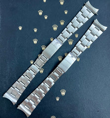 Rolex Date Air King Mens Oyster Bracelet 7835 19mm SS Band "357" Ends Ref: 1501