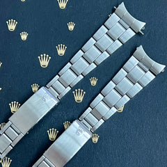 Rolex Date Air King Mens Oyster Bracelet 7835 19mm SS Band "357" Ends Ref: 1501