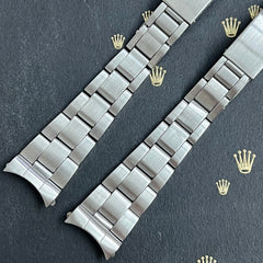 Rolex Date Air King Mens Oyster Bracelet 7835 19mm SS Band "357" Ends Ref: 1501