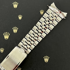 Rolex Datejust 1968 20mm Men's Jubilee Bracelet Steel Crown Band "55" Ref 1601
