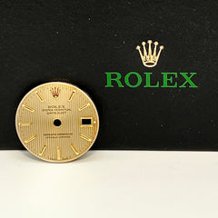 Rolex Datejust Ladies 26mm Gold Tapestry Dial Gold Stick Jubilee Ref: 69173