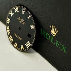 Rolex DateJust 41mm Men’s 2-Tone 18k Gold Roman Numeral Black Dial Oyster 116333