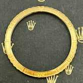 Rolex Mens 36mm Datejust Turn-O-Graph 18K Yellow Gold Bezel Ref 16253