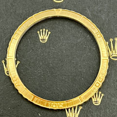 Rolex Mens 36mm Datejust Turn-O-Graph 18K Yellow Gold Bezel Ref 16253